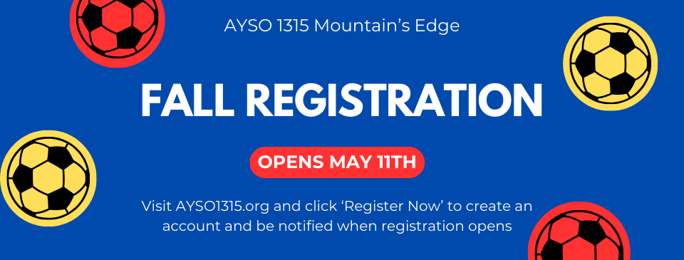 Fall Registration Opens May 11th